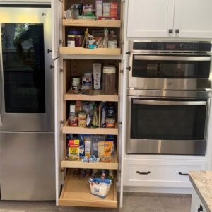 Pantry with roll outs top and bottom