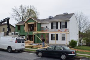 Dormers being added to home by G. P. Harris Renovations & Remodeling