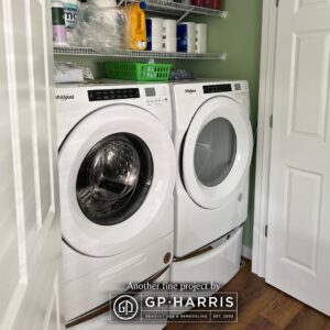 After Photo of added laundry space