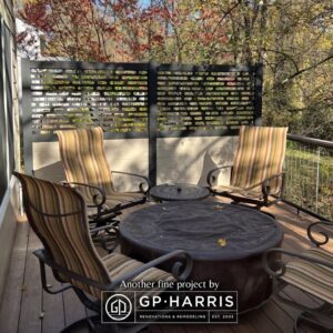 Fire Pit and Privacy railing